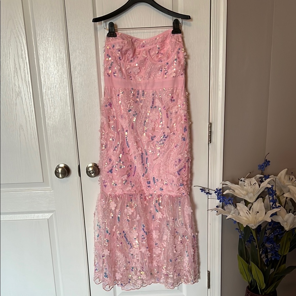 Women’s Pink Embellished Dress